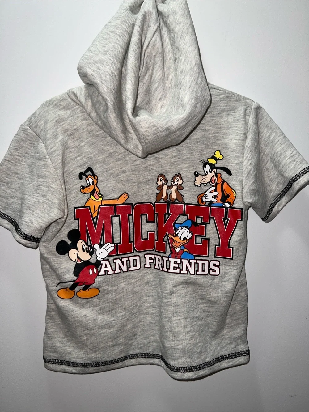 Disney Mickey and Friends Grey Kids Hooded Shirt and Short Set